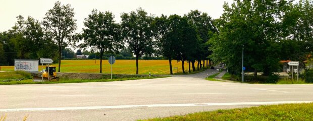 Die B 388 mit Blick Richtung Preysing-Allee