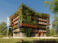 Rendering des neuen Amtes für Ernährung, Landwirtschaft und Forsten Abensberg-Landshut