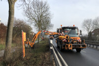 Die Pflege sorgt für verkehrssichere und langfristig alterungsfähige Gehölzbestän-de an den Bundes- und Staatsstraßen.